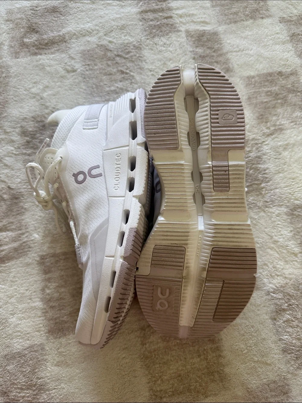 On Running White Sneakers with Light Gray Accents